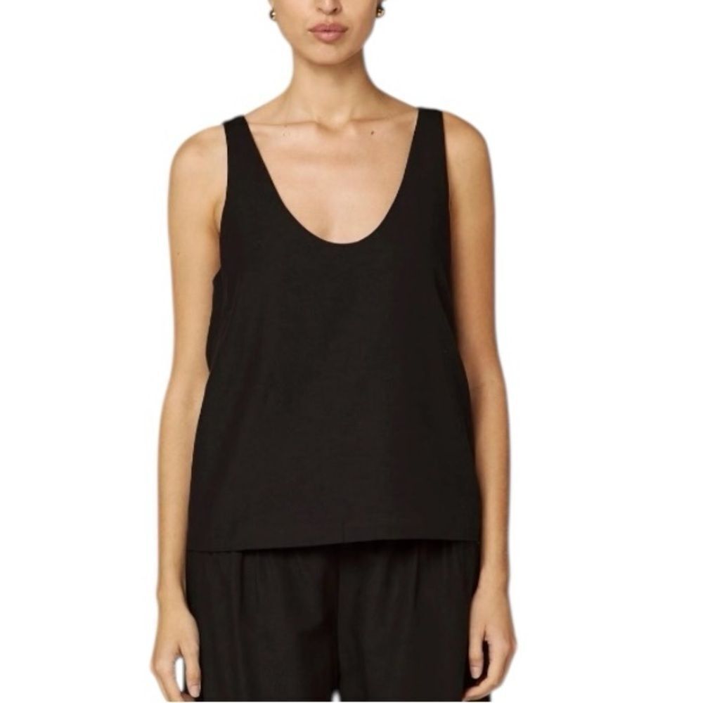 Cleobella linen black tank top small